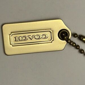 Coach Gold Keychain Tag